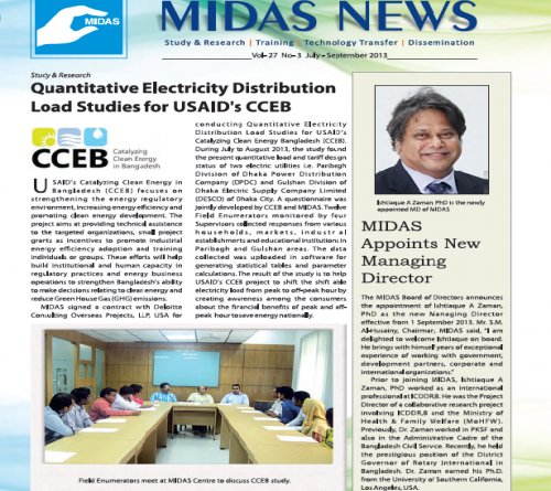 MIDAS NEWS Volume 26, No.3, July - September 2013