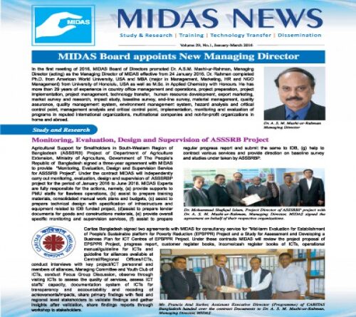 MIDAS NEWS Volume 29, No.1, January - March 2016