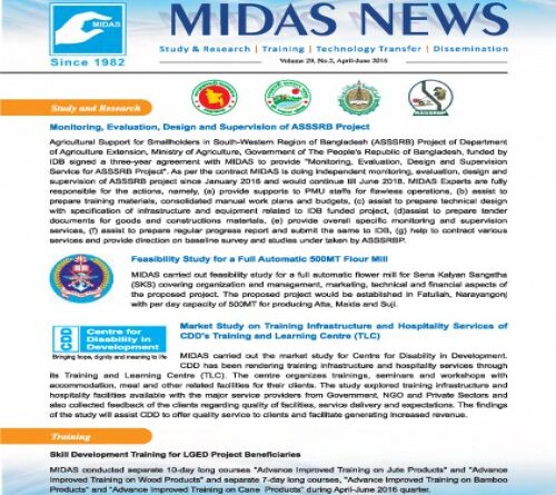 MIDAS NEWS Volume 29, No.2, April - June 2016