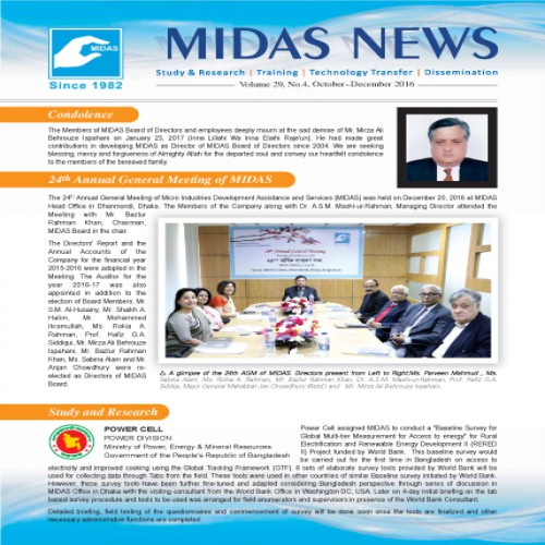 MIDAS NEWS Volume 29, No.4, October-December 2016